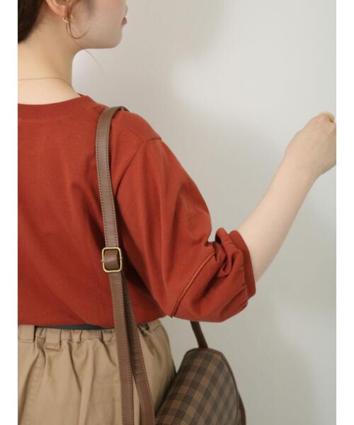 ehka sopo(エヘカソポ)の「ランタンスリーブカットソー(Tシャツ/カットソー・レディース・ダークオレンジ/ベージュ/ブラック/オフホワイト・F)」の15枚目の写真