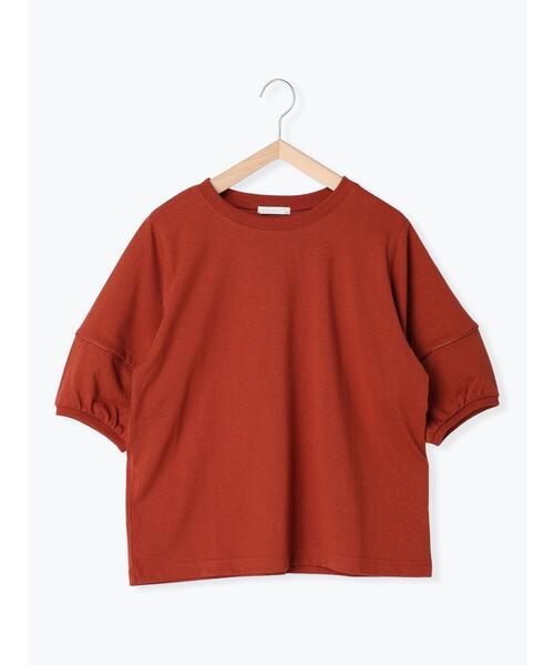 ehka sopo(エヘカソポ)の「ランタンスリーブカットソー(Tシャツ/カットソー・レディース・ダークオレンジ/ベージュ/ブラック/オフホワイト・F)」の11枚目の写真