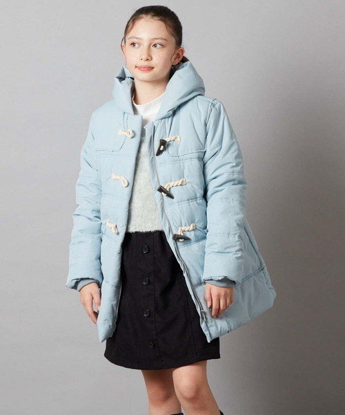 a.v.v（アーヴェヴェ）の「[160]中綿ダッフルコート（ダッフルコート・キッズ・ライトブルー/ブラック・160）」の21枚目の写真