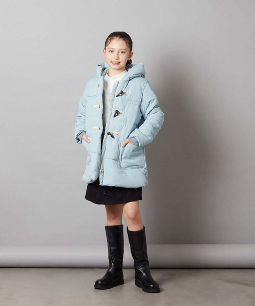 a.v.v（アーヴェヴェ）の「[160]中綿ダッフルコート（ダッフルコート・キッズ・ライトブルー/ブラック・160）」の18枚目の写真