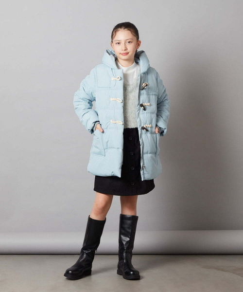 a.v.v（アーヴェヴェ）の「[160]中綿ダッフルコート（ダッフルコート・キッズ・ライトブルー/ブラック・160）」の16枚目の写真