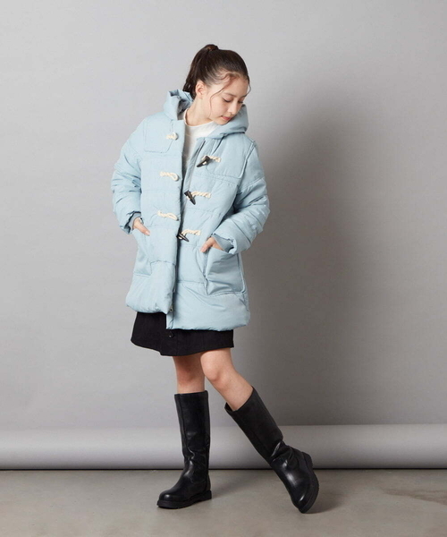 a.v.v（アーヴェヴェ）の「[160]中綿ダッフルコート（ダッフルコート・キッズ・ライトブルー/ブラック・160）」の15枚目の写真
