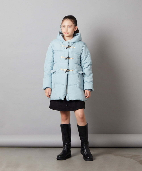 a.v.v（アーヴェヴェ）の「[160]中綿ダッフルコート（ダッフルコート・キッズ・ライトブルー/ブラック・160）」の12枚目の写真