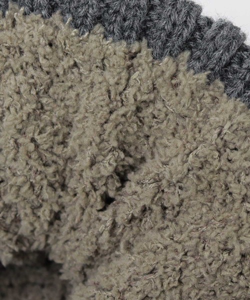 ReqHatter(レックハッター)の「ケーブルニット 裏ボア ワッチ(ニットキャップ/ビーニー・メンズ・ブラック/グレー/オフホワイト/カーキ・FREE)」の15枚目の写真