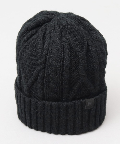 ReqHatter(レックハッター)の「ケーブルニット 裏ボア ワッチ(ニットキャップ/ビーニー・メンズ・ブラック/グレー/オフホワイト/カーキ・FREE)」の21枚目の写真