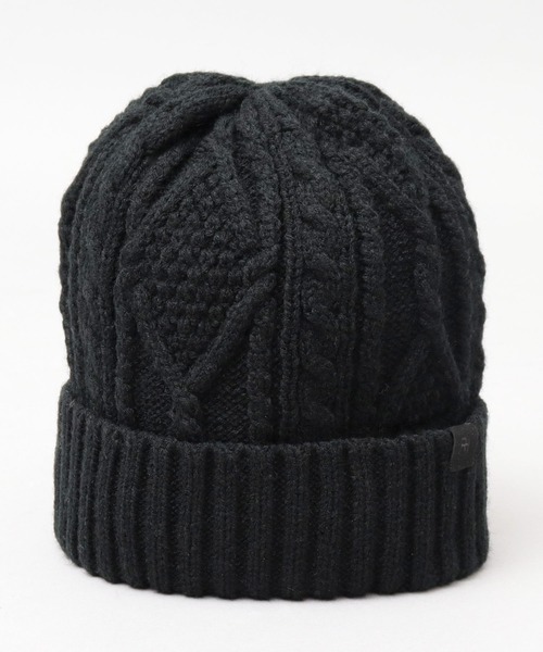 ReqHatter(レックハッター)の「ケーブルニット 裏ボア ワッチ(ニットキャップ/ビーニー・メンズ・ブラック/グレー/オフホワイト/カーキ・FREE)」の22枚目の写真