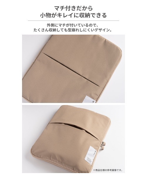 iFace（アイフェイス）の「iFace Coverletti タブレット/PCポーチ(Lサイズ)（PC・タブレットケース・レディース・ブラック/ベージュ・L size）」の12枚目の写真