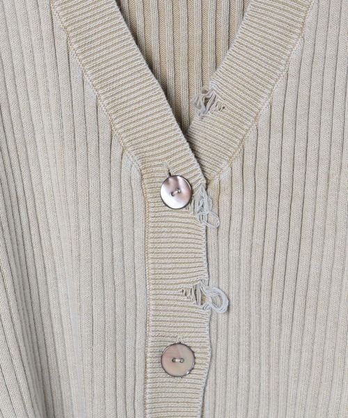 JEANASIS(ジーナシス)の「12GダメージショートVカーディガン/ 980531(カーディガン/ボレロ・レディース・ブラック系その他/グレー系その他/ピンク系その他・FREE)」の11枚目の写真