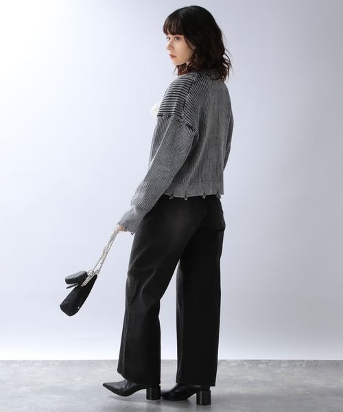 JEANASIS(ジーナシス)の「12GダメージショートVカーディガン/ 980531(カーディガン/ボレロ・レディース・ブラック系その他/グレー系その他/ピンク系その他・FREE)」の20枚目の写真