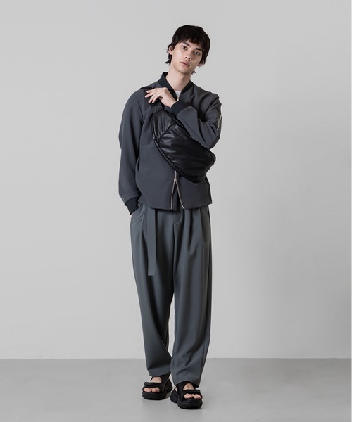 ATTACHMENT（アタッチメント）の「PE コンパクトツイル ベルテッド テーパードフィットトラウザーズ / PE COMPACT TWILL BELTED TAPERED FIT TROUSERS（スラックス・メンズ・グレー/ブラック/ベージュ・2/1/3）」の10枚目の写真