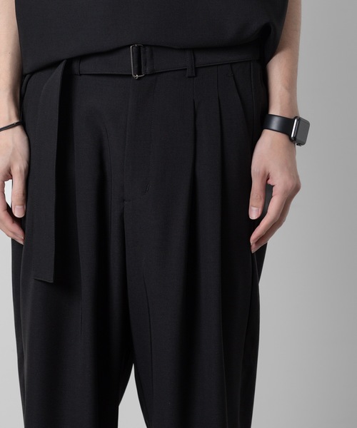 ATTACHMENT（アタッチメント）の「PE コンパクトツイル ベルテッド テーパードフィットトラウザーズ / PE COMPACT TWILL BELTED TAPERED FIT TROUSERS（スラックス・メンズ・グレー/ブラック/ベージュ・2/1/3）」の17枚目の写真