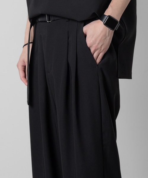 ATTACHMENT（アタッチメント）の「PE コンパクトツイル ベルテッド テーパードフィットトラウザーズ / PE COMPACT TWILL BELTED TAPERED FIT TROUSERS（スラックス・メンズ・グレー/ブラック/ベージュ・2/1/3）」の18枚目の写真