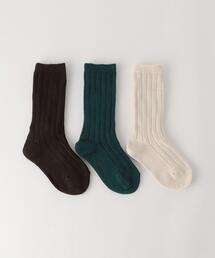 green label relaxing（グリーンレーベルリラクシング）の「GLR 3P ソックス 23FW（ソリッド）（ソックス/靴下・キッズ）」