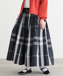 n'OrLABEL | 『チェック柄タックフレアスカート』(スカート)
