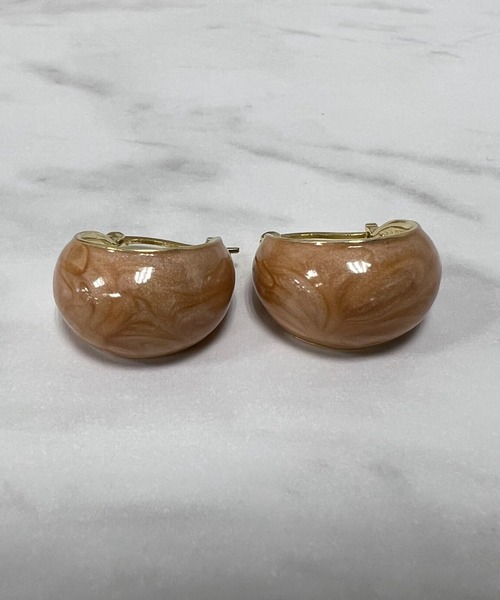 VICKY(ビッキー)の「【KOREAN ITEM】マーブルピアス(ピアス(両耳用)・レディース・ホワイト/ピンク・FREE)」の8枚目の写真