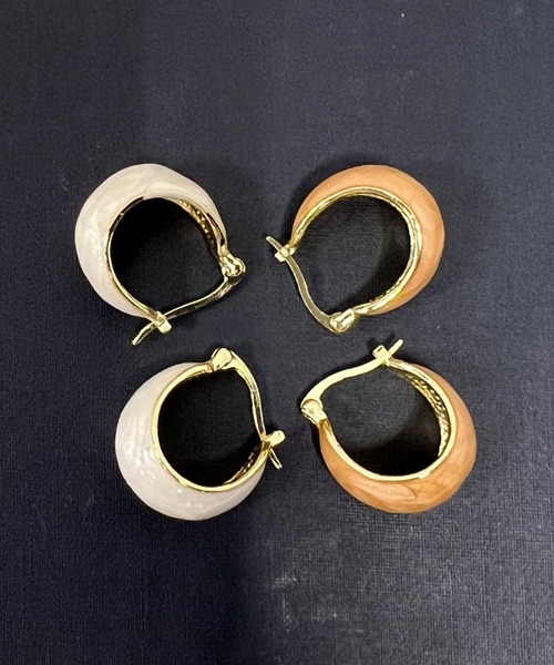 VICKY(ビッキー)の「【KOREAN ITEM】マーブルピアス(ピアス(両耳用)・レディース・ホワイト/ピンク・FREE)」の10枚目の写真