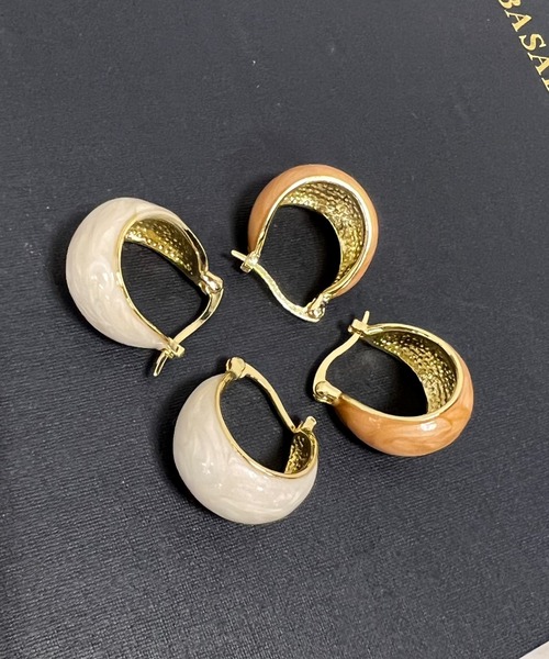 VICKY(ビッキー)の「【KOREAN ITEM】マーブルピアス(ピアス(両耳用)・レディース・ホワイト/ピンク・FREE)」の11枚目の写真