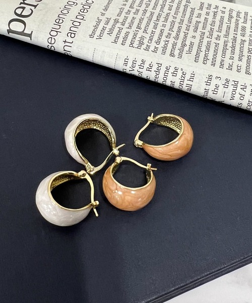 VICKY(ビッキー)の「【KOREAN ITEM】マーブルピアス(ピアス(両耳用)・レディース・ホワイト/ピンク・FREE)」の13枚目の写真