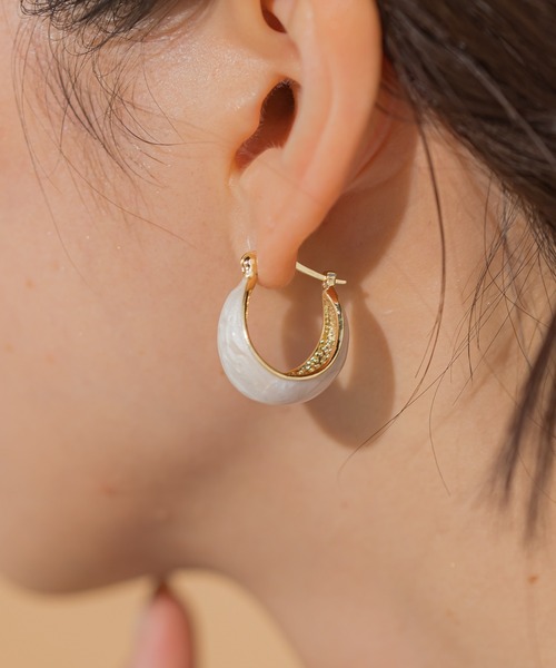 VICKY(ビッキー)の「【KOREAN ITEM】マーブルピアス(ピアス(両耳用)・レディース・ホワイト/ピンク・FREE)」の19枚目の写真