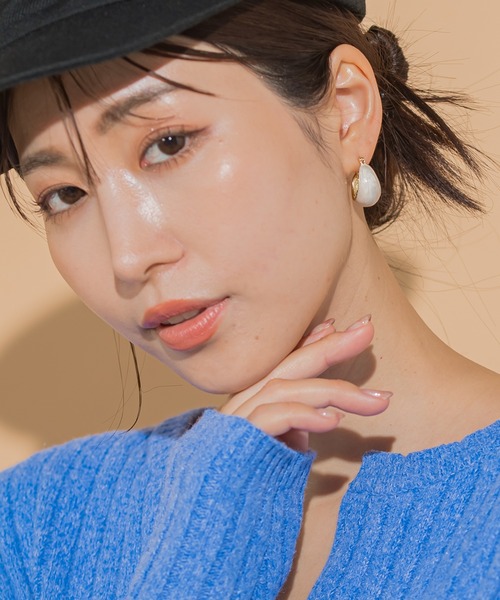 VICKY(ビッキー)の「【KOREAN ITEM】マーブルピアス(ピアス(両耳用)・レディース・ホワイト/ピンク・FREE)」の16枚目の写真