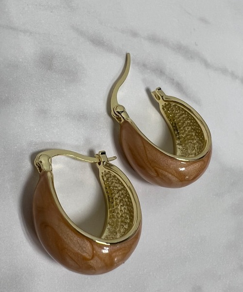 VICKY(ビッキー)の「【KOREAN ITEM】マーブルピアス(ピアス(両耳用)・レディース・ホワイト/ピンク・FREE)」の20枚目の写真