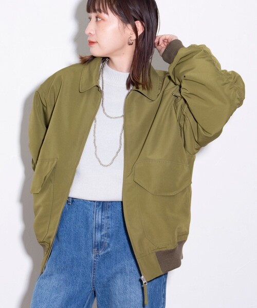 GLOSTER（グロスター）の「【限定展開】ミリタリーフライトジャケット CWU-45/P CWU-36/P（ブルゾン・メンズ・グレイッシュベージュ/オリーブ/ブラック・S/M/L）」の7枚目の写真