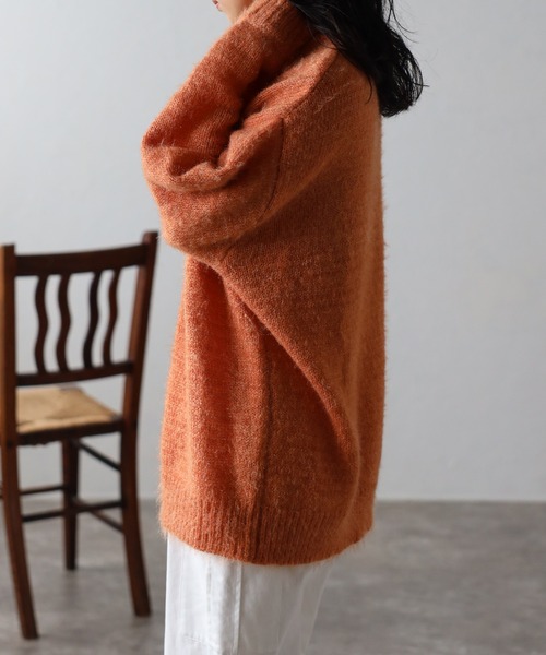 amini(アミニ)の「【2023 A/W新作】ラメ起毛オーバーサイズニット(ニット/セーター・レディース・ブラック/ブラウン/オレンジ/ブルー/アイボリー・MEDIUM)」の7枚目の写真