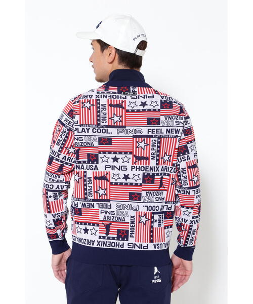 PING（ピン）の「【PING APPAREL】Starry三色旗柄ジャカード