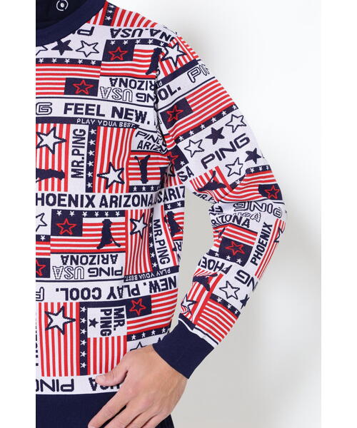 PING（ピン）の「【PING APPAREL】Starry三色旗柄ジャカード