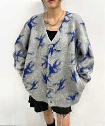 【KOOKYN/クーキー】 カミナリ柄モヘアカーディガン