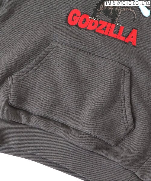 BREEZE(ブリーズ)の「【ゴジラ】ゴジラスウェットパーカー(パーカー・キッズ・ダークグリーン/チャコール・120/100/110/90/150/140/130)」の11枚目の写真