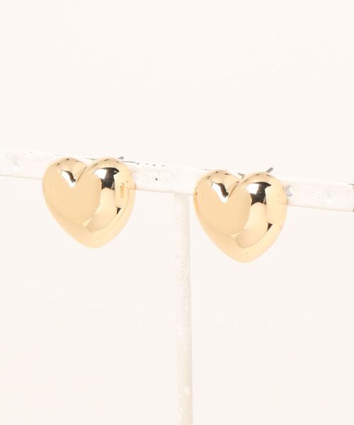 LOWRYS FARM(ローリーズファーム)の「プックリハートピアス 989826(ピアス(両耳用)・レディース・ゴールド/シルバー・FREE)」の2枚目の写真
