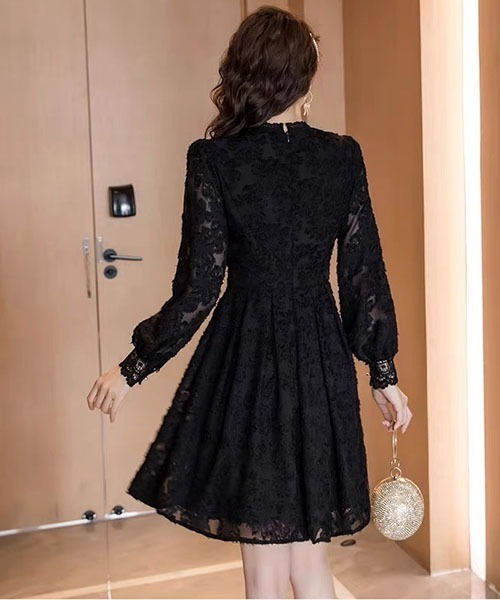 gossip！ロサンゼルス（ゴシップロサンゼルス）の「裏起毛 レーシー/シックドレス（ドレス・レディース・アイボリー/ピンク/ブルー/ブラック・M/L）」の13枚目の写真