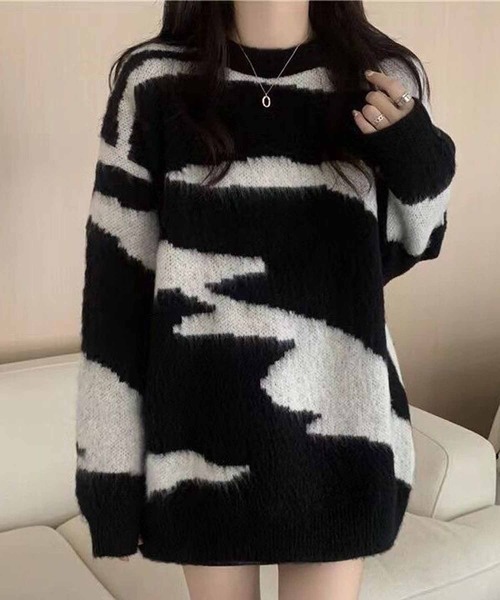NANEA(ナネア)の「モノトーン ニットプルオーバー(ニット/セーター・レディース・ブラック・フリー)」の19枚目の写真