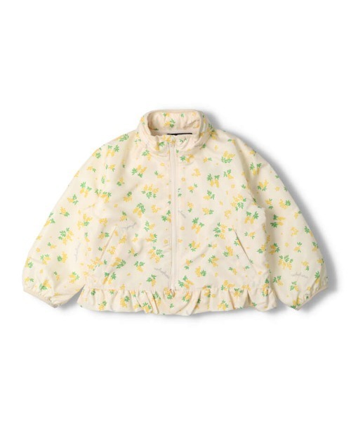 Moujonjon(ムージョンジョン)の「撥水加工お花柄タフタジャケット(ナイロンジャケット・キッズ・ブルー/ホワイト・100/130/140/110/120/90)」の13枚目の写真
