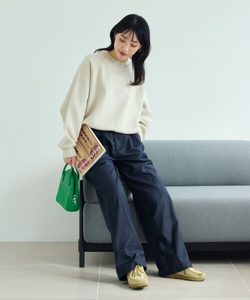 FREAK'S STORE（フリークスストア）の「限定展開　スウェットライク ラグラン ショートニット（ニット/セーター・レディース・ライトグレー/ブラック/グレー/レッド/イエロー/ブルー/ナチュラル・ﾌﾘ-）」の11枚目の写真