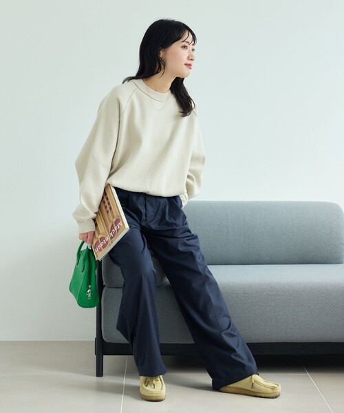 FREAK'S STORE（フリークスストア）の「限定展開　スウェットライク ラグラン ショートニット（ニット/セーター・レディース・ライトグレー/ブラック/グレー/レッド/イエロー/ブルー/ナチュラル・ﾌﾘ-）」の12枚目の写真