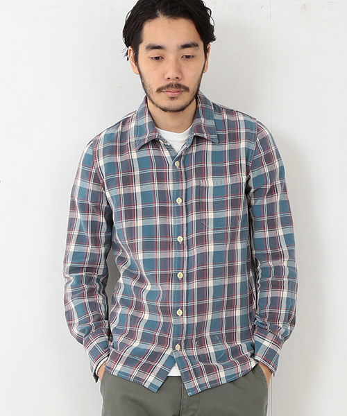 【新品】REMI RELIEF BEAMS+ 別注 チェックシャツ　Ⅼ BEAMS PLUS（ビームスプラス）の「REMI RELIEF×BEAMS PLUS