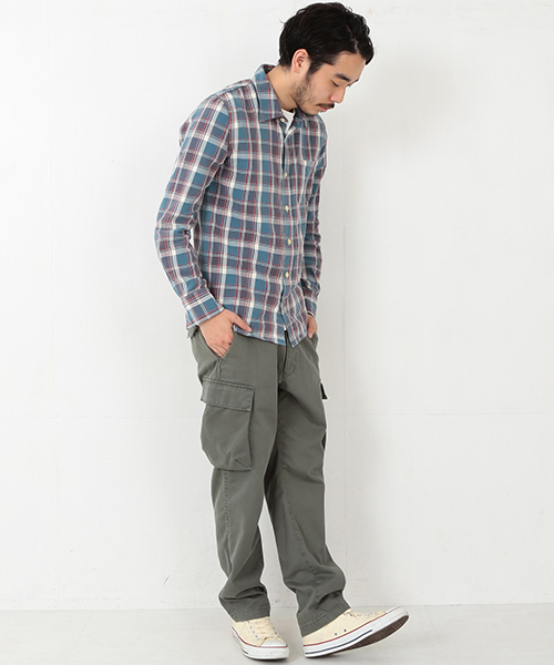 BEAMS PLUS(ビームスプラス)の「REMI RELIEF×BEAMS PLUS / 別注 チェックシャツ(シャツ/ブラウス・メンズ・ブルー/イエロー・MEDIUM/X-LARGE/SMALL/LARGE)」の17枚目の写真