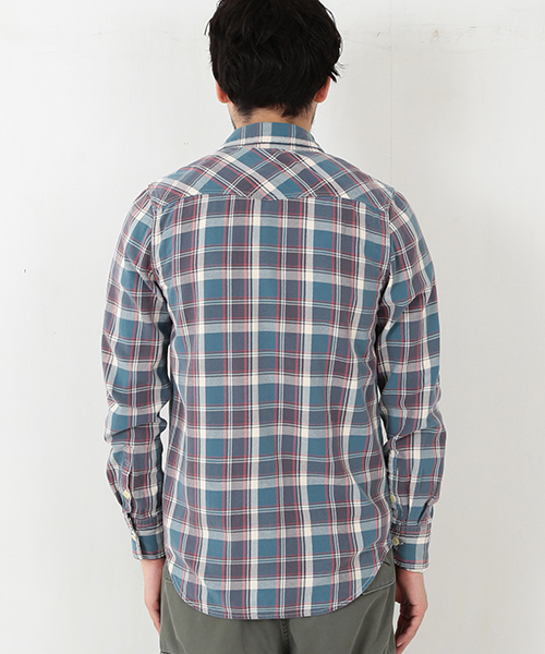 BEAMS PLUS(ビームスプラス)の「REMI RELIEF×BEAMS PLUS / 別注 チェックシャツ(シャツ/ブラウス・メンズ・ブルー/イエロー・MEDIUM/X-LARGE/SMALL/LARGE)」の20枚目の写真