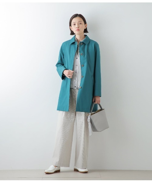 NEWYORKER TCオーガニックギャバ ステンカラーコート ライナー付き NEWYORKER L-SIZE｜【L】【撥水】TCオーガニックギャバ ステン