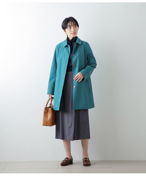 NEWYORKER TCオーガニックギャバ ステンカラーコート ライナー付き L】【撥水】TCオーガニックギャバ ステンカラーコート（ライナー