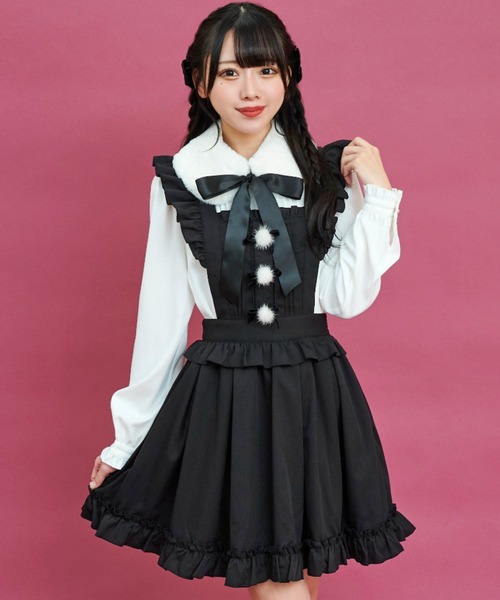 ベロア PETIT ROSEプリントミニスカート | CABaN/キャバン