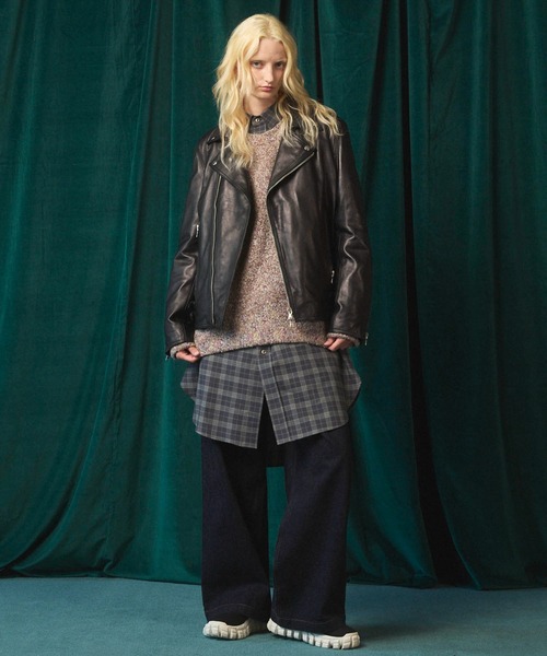 MAISON SPECIAL シープレザーダブル ライダースジャケット タグ付き UNISEX》Sheep Leather Prime-Over Double Rider Jacket/シープ