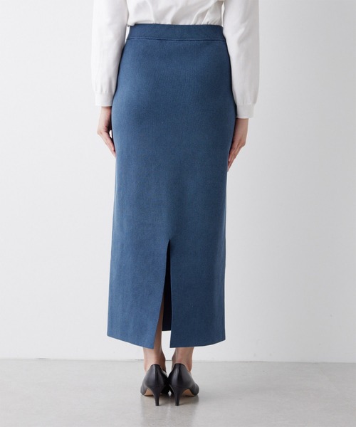 GALLARDAGALANTE（ガリャルダガランテ）の「【スリーピース対応】ガーメントウォッシュニットスカート（スカート・レディース・ブルー/ベージュ・FREE）」の18枚目の写真