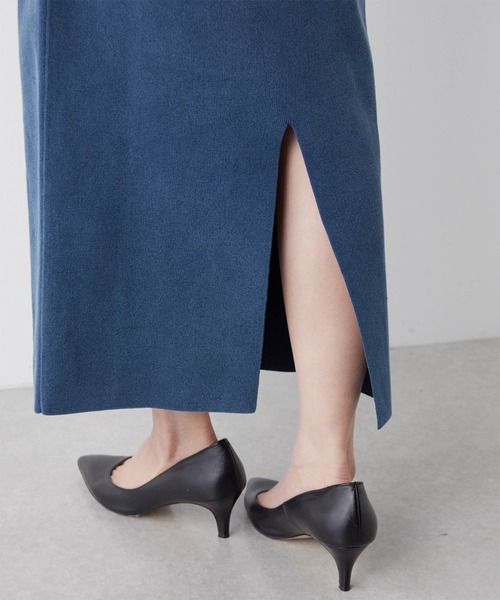 GALLARDAGALANTE（ガリャルダガランテ）の「【スリーピース対応】ガーメントウォッシュニットスカート（スカート・レディース・ブルー/ベージュ・FREE）」の20枚目の写真