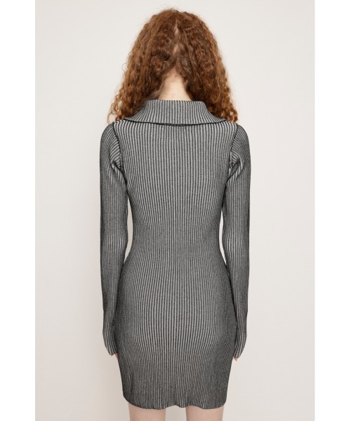 ロンスプ　ピンク✖️グレー SLY（スライ）の「FRONT ZIP BI COLOR S/OP フロント ジップ