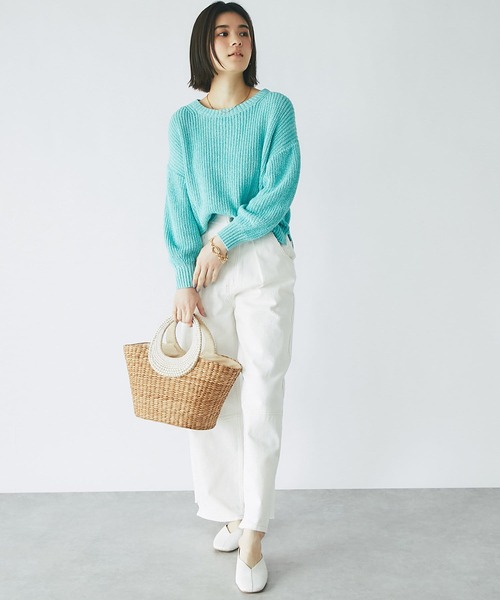 ラブティックボンボンパールハンドルバスケットL La boutique BonBon（ラブティックボンボン）の「パールハンドル