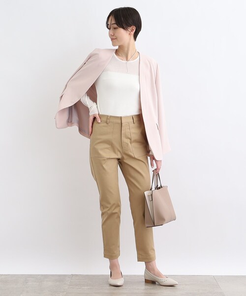 INDIVI(インディヴィ)の「◆【洗える/ストレッチ】カラーベイカーパンツ(その他パンツ・レディース・ネイビー/サックスブルー/キャメル/ホワイト系・40/38/36/13/15 /19)」の7枚目の写真