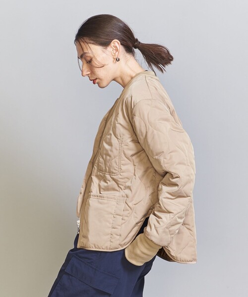 v12golf】キルティング ジャケット ベージュ FIVEBROTHER（ファイブ